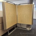 Free Standing Swinging Panel Map Display Rack w/ Pin Cork Boards